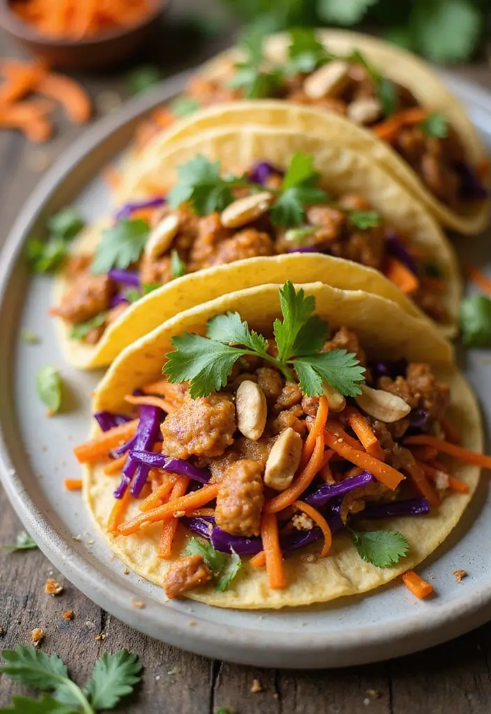 25 Air Fryer Taco Recipes That Are Crispy and Easy 103 25 Air Fryer Taco Recipes That Are Crispy and Easy - 17. Thai Peanut Tacos