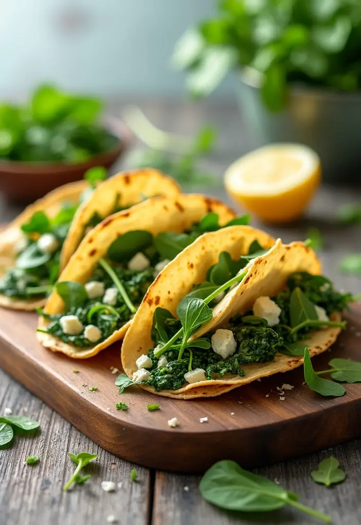 25 Air Fryer Taco Recipes That Are Crispy and Easy 124 25 Air Fryer Taco Recipes That Are Crispy and Easy - 20. Spinach Feta Tacos