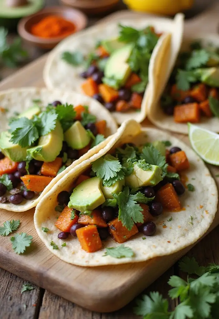 25 Air Fryer Taco Recipes That Are Crispy and Easy 22 25 Air Fryer Taco Recipes That Are Crispy and Easy - 4. Sweet Potato Black Bean Tacos