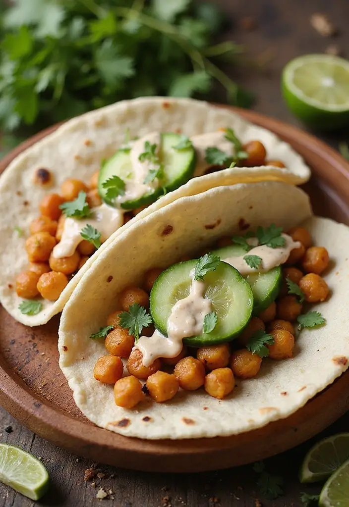 25 Air Fryer Taco Recipes That Are Crispy and Easy 27 25 Air Fryer Taco Recipes That Are Crispy and Easy - 5. Mediterranean Chickpea Tacos