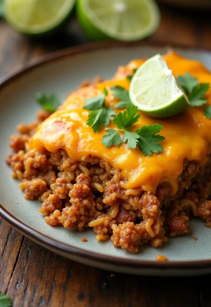 25 Best Taco Casserole Recipes You’ll Want to Make Again 127 25 Best Taco Casserole Recipes You’ll Want to Make Again - 19. Taco Casserole with Cilantro Lime Rice
