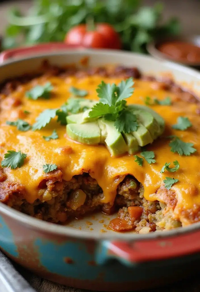 25 Cheesy Taco Casserole Recipes That Everyone Craves 1 25 Cheesy Taco Casserole Recipes That Everyone Craves - 1. Classic Vegetarian Taco Casserole