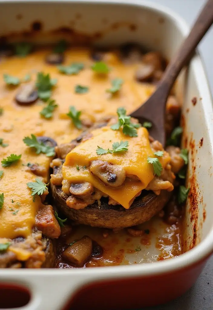 25 Cheesy Taco Casserole Recipes That Everyone Craves 62 25 Cheesy Taco Casserole Recipes That Everyone Craves - 10. Portobello Mushroom Taco Casserole