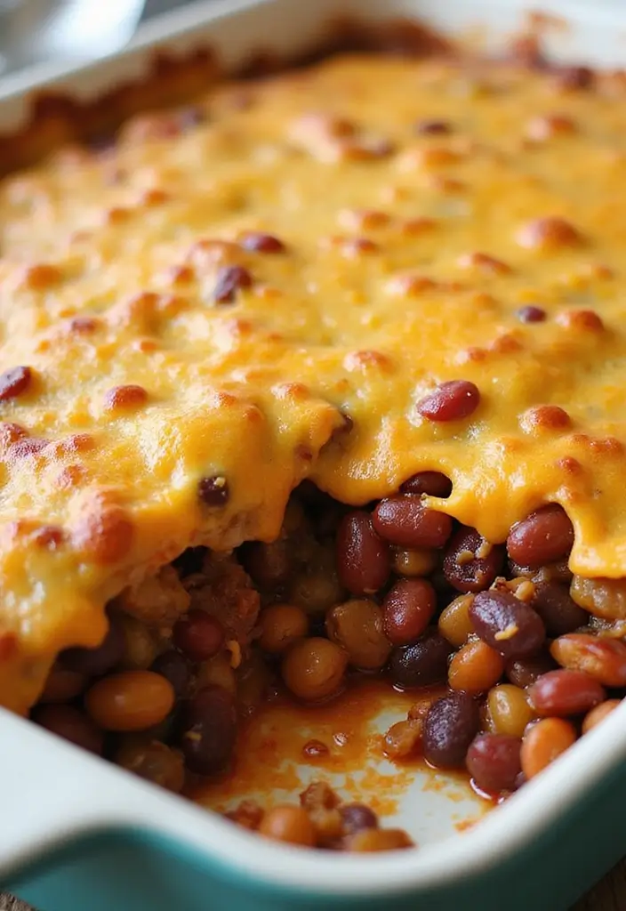 25 Cheesy Taco Casserole Recipes That Everyone Craves 111 25 Cheesy Taco Casserole Recipes That Everyone Craves - 17. Three-Bean Taco Casserole