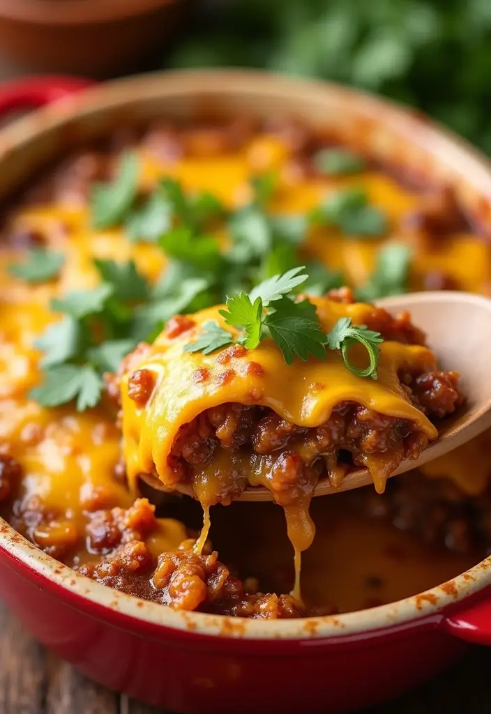 25 Cheesy Taco Casserole Recipes That Everyone Craves 153 25 Cheesy Taco Casserole Recipes That Everyone Craves - 23. Green Chile Taco Casserole