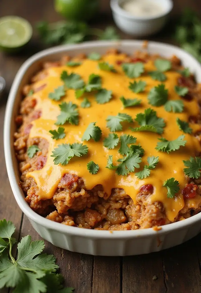 25 Easy Taco Casserole Recipes for Family Dinners 125 25 Easy Taco Casserole Recipes for Family Dinners - 19. Taco Casserole with Cilantro Lime Rice