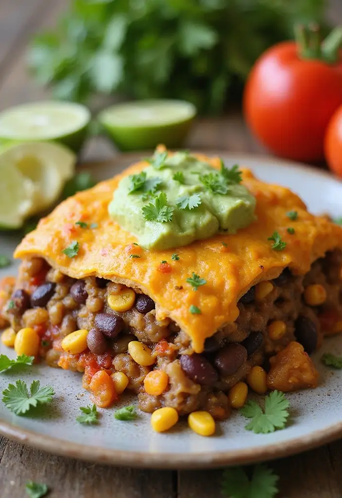 25 Easy Taco Casserole Recipes for Family Dinners 15 25 Easy Taco Casserole Recipes for Family Dinners - 3. Vegetarian Taco Casserole