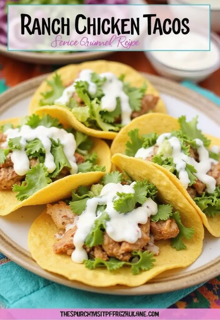 25 Easy Taco Dinner Recipes for Busy Families 105 25 Easy Taco Dinner Recipes for Busy Families - 17. Ranch Chicken Tacos