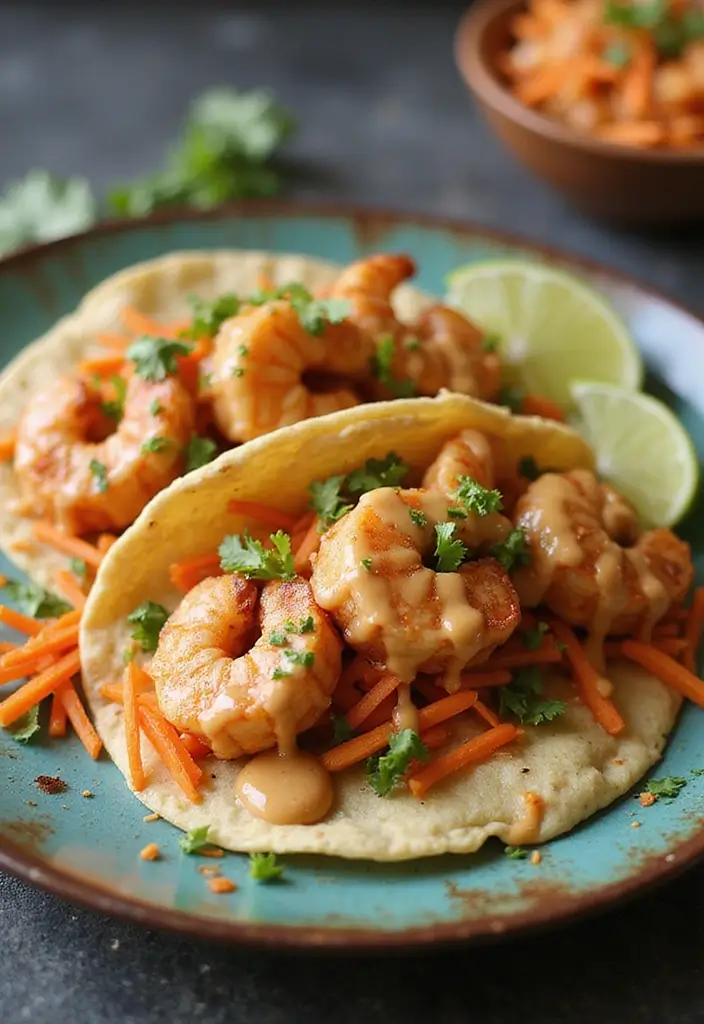 25 Healthy Shrimp Taco Recipes with Fresh Flavors 60 25 Healthy Shrimp Taco Recipes with Fresh Flavors - 10. Thai Shrimp Tacos
