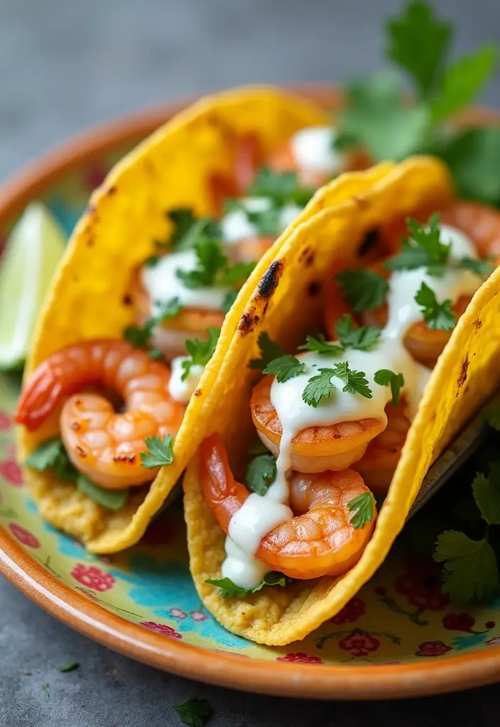 25 Healthy Shrimp Taco Recipes with Fresh Flavors 65 25 Healthy Shrimp Taco Recipes with Fresh Flavors - 11. Shrimp Tacos with Creamy Cilantro Dressing