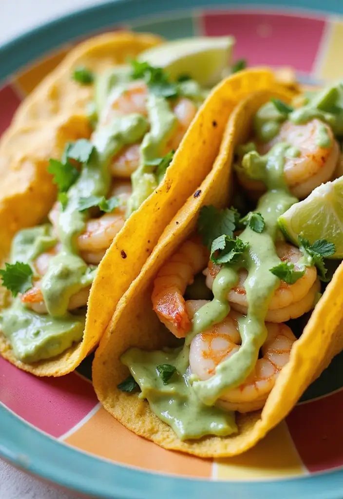 25 Healthy Shrimp Taco Recipes with Fresh Flavors 86 25 Healthy Shrimp Taco Recipes with Fresh Flavors - 14. Shrimp Tacos with Avocado Lime Dressing
