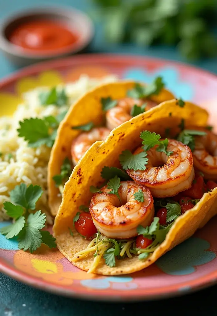 25 Healthy Shrimp Taco Recipes with Fresh Flavors 129 25 Healthy Shrimp Taco Recipes with Fresh Flavors - 21. Shrimp Tacos with Cilantro Lime Rice