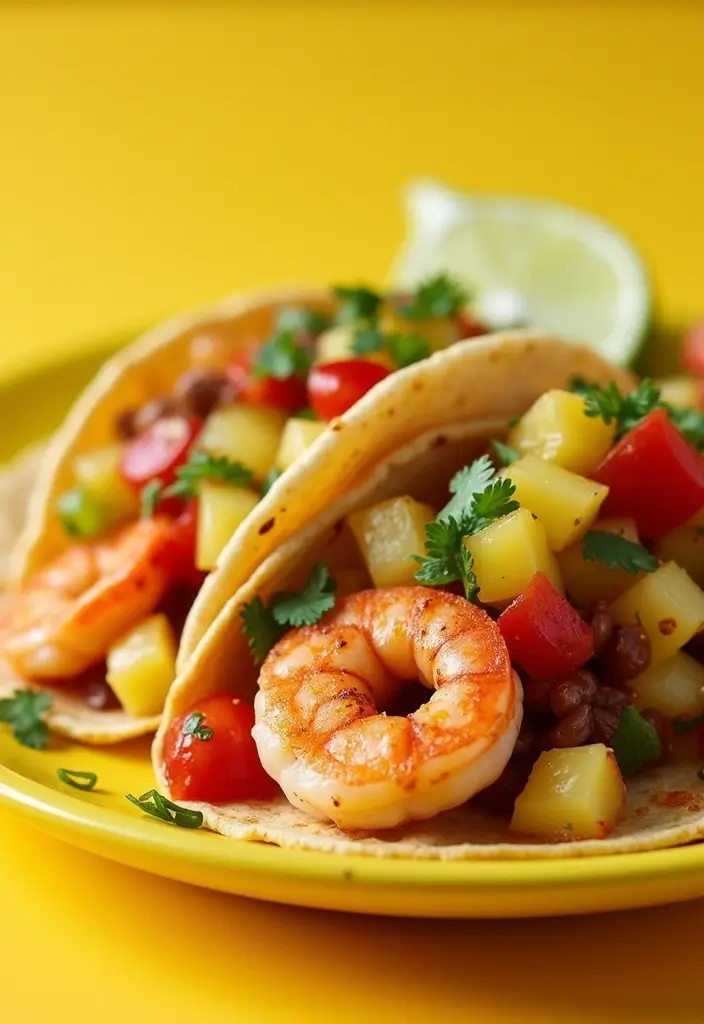 25 Healthy Shrimp Taco Recipes with Fresh Flavors 13 25 Healthy Shrimp Taco Recipes with Fresh Flavors - 3. Pineapple Salsa Shrimp Tacos