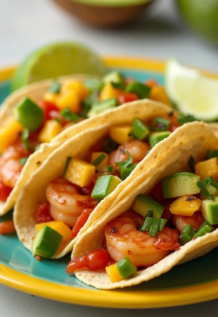 25 Healthy Shrimp Taco Recipes with Fresh Flavors 46 25 Healthy Shrimp Taco Recipes with Fresh Flavors - 8. Shrimp Tacos with Mango Avocado Salsa