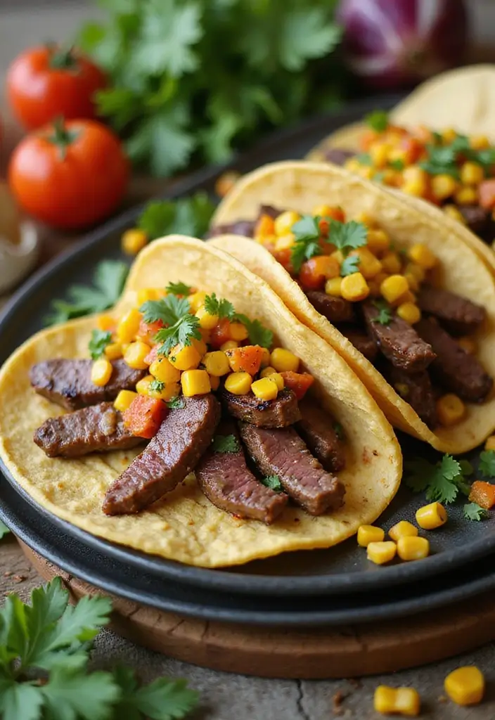 25 Healthy Steak Taco Recipes Packed with Protein 71 25 Healthy Steak Taco Recipes Packed with Protein - 11. Steak Tacos with Roasted Corn Salsa