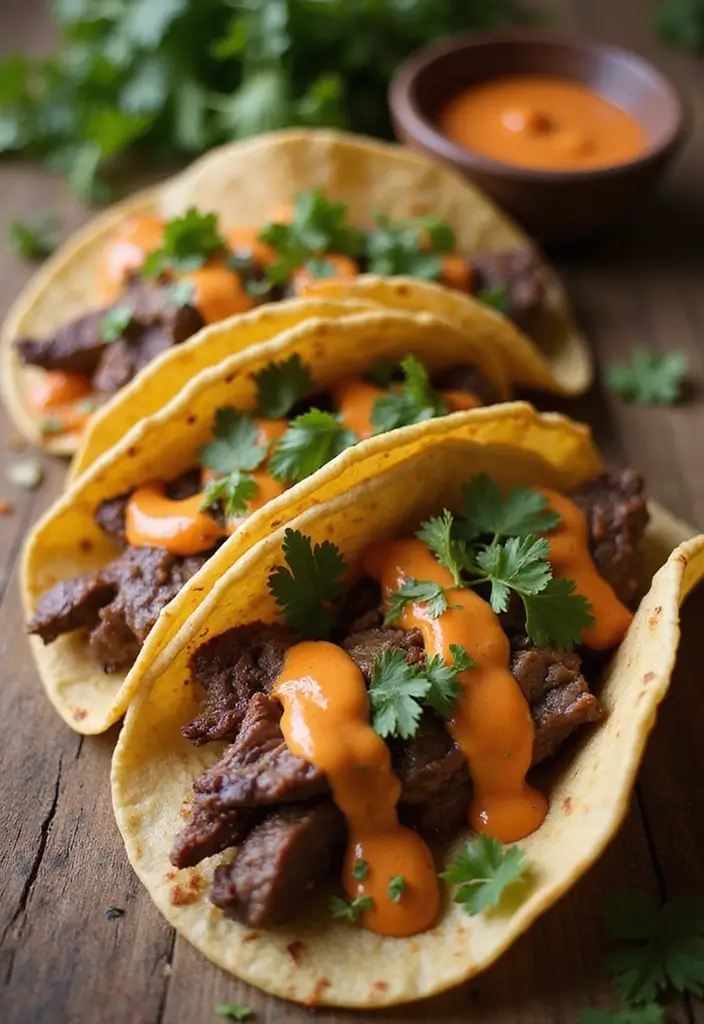 25 Healthy Steak Taco Recipes Packed with Protein 120 25 Healthy Steak Taco Recipes Packed with Protein - 18. Steak Tacos with Creamy Chipotle Sauce
