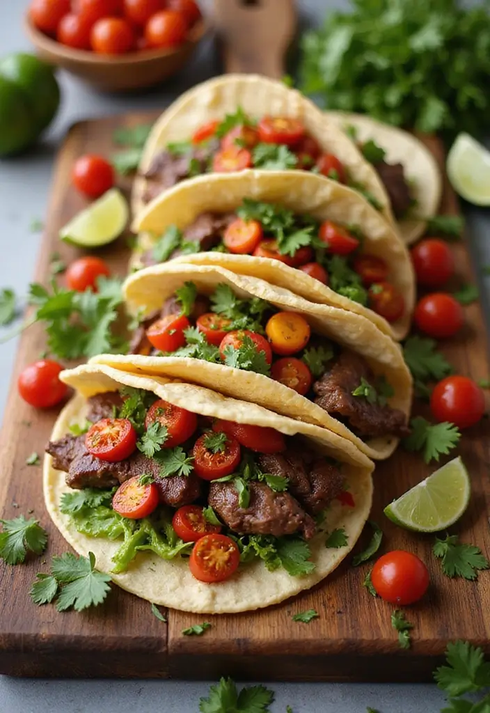 25 Healthy Steak Taco Recipes Packed with Protein 127 25 Healthy Steak Taco Recipes Packed with Protein - 19. Steak Tacos with Roasted Veggies