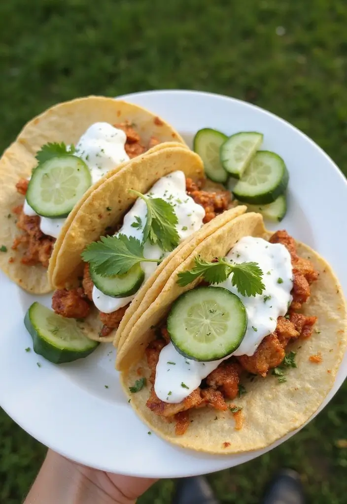 25 Healthy Taco Meat Recipes for Clean Eating Lovers 65 25 Healthy Taco Meat Recipes for Clean Eating Lovers - 11. Greek Chicken Tacos