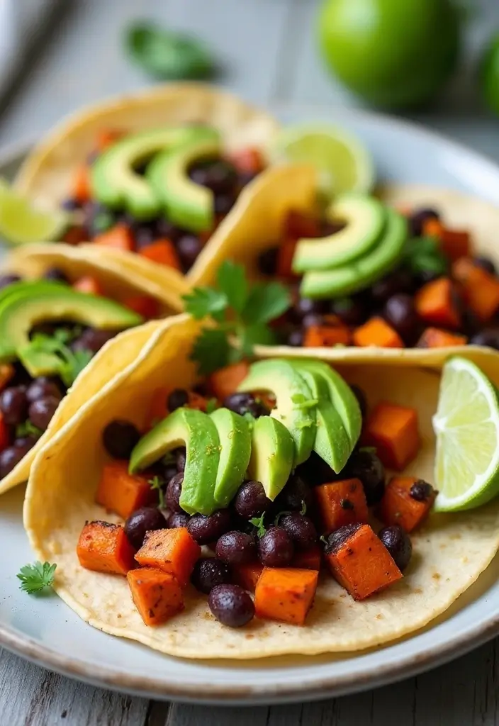 25 Healthy Taco Meat Recipes for Clean Eating Lovers 119 25 Healthy Taco Meat Recipes for Clean Eating Lovers - 19. Sweet Potato and Black Bean Tacos