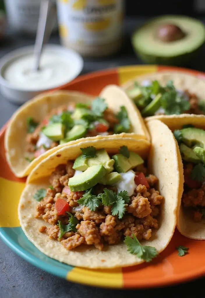 25 Healthy Taco Meat Recipes for Clean Eating Lovers 13 25 Healthy Taco Meat Recipes for Clean Eating Lovers - 3. Ground Chicken Tacos with Avocado Cream