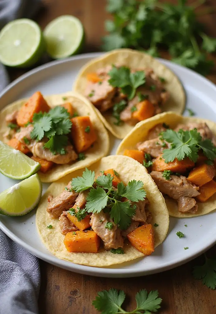 25 Healthy Taco Meat Recipes for Clean Eating Lovers 44 25 Healthy Taco Meat Recipes for Clean Eating Lovers - 8. Turkey and Sweet Potato Tacos