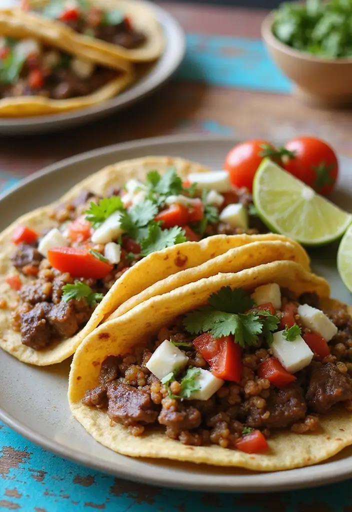 25 Healthy Taco Meat Recipes for Clean Eating Lovers 51 25 Healthy Taco Meat Recipes for Clean Eating Lovers - 9. Beef and Quinoa Tacos