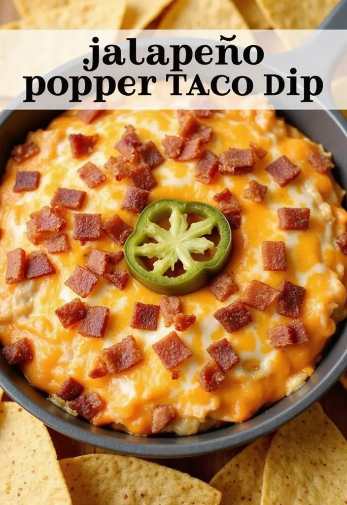 25 Hot Taco Dip Recipes Perfect for Game Nights 62 25 Hot Taco Dip Recipes Perfect for Game Nights - 10. Jalapeño Popper Taco Dip