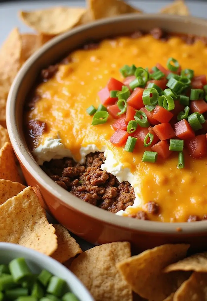 25 Hot Taco Dip Recipes Perfect for Game Nights 48 25 Hot Taco Dip Recipes Perfect for Game Nights - 8. Taco Dip with Ground Beef