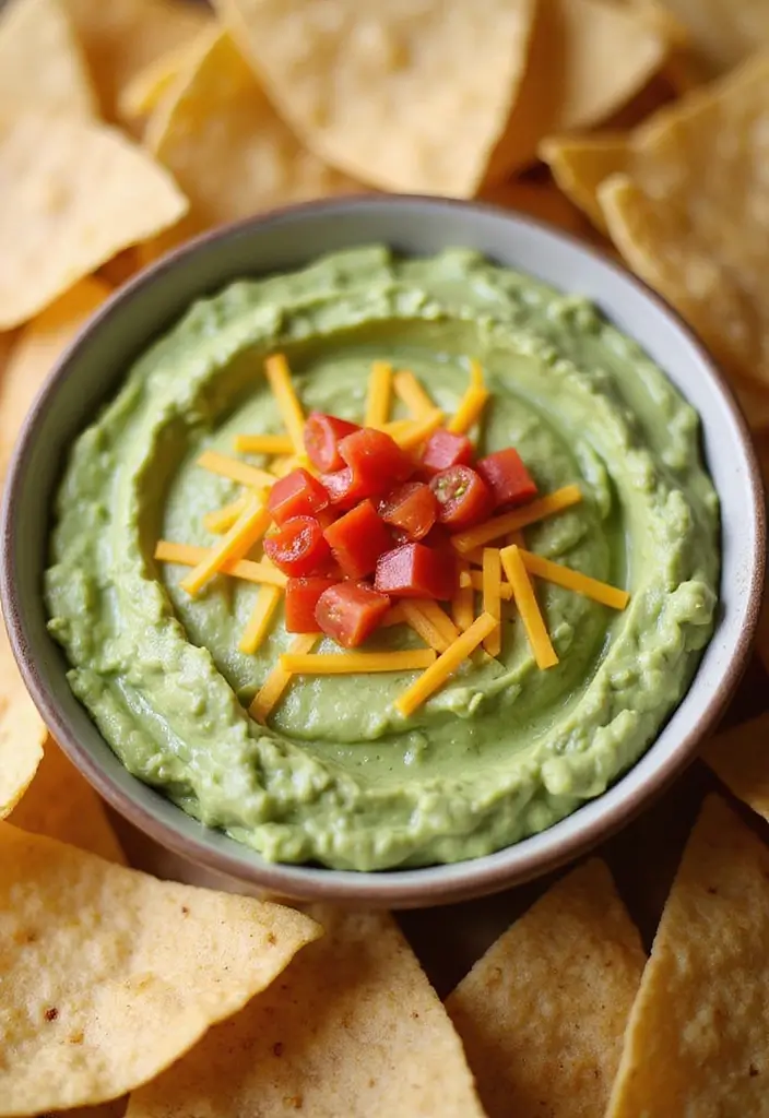 25 Hot Taco Dip Recipes Perfect for Game Nights 55 25 Hot Taco Dip Recipes Perfect for Game Nights - 9. Creamy Taco Dip with Avocado