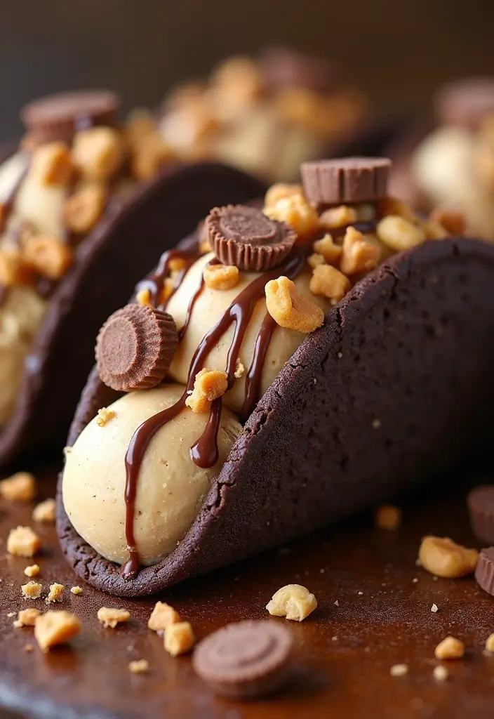 25 Ice Cream Taco Recipes for a Playful Dessert 64 25 Ice Cream Taco Recipes for a Playful Dessert - 10. Peanut Butter Cup Ice Cream Taco