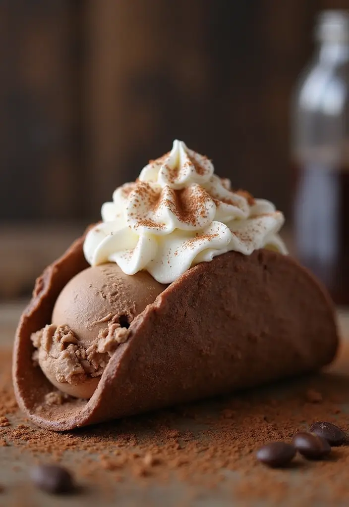 25 Ice Cream Taco Recipes for a Playful Dessert 127 25 Ice Cream Taco Recipes for a Playful Dessert - 19. Mocha Coffee Ice Cream Taco