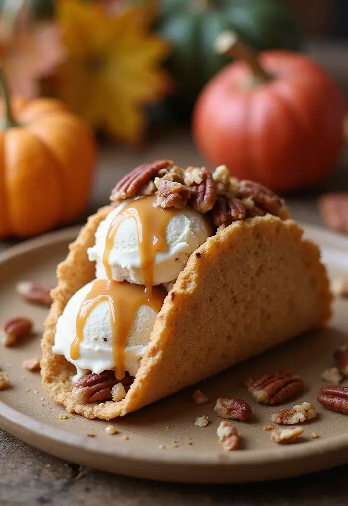 25 Ice Cream Taco Recipes for a Playful Dessert 141 25 Ice Cream Taco Recipes for a Playful Dessert - 21. Maple Pecan Ice Cream Taco