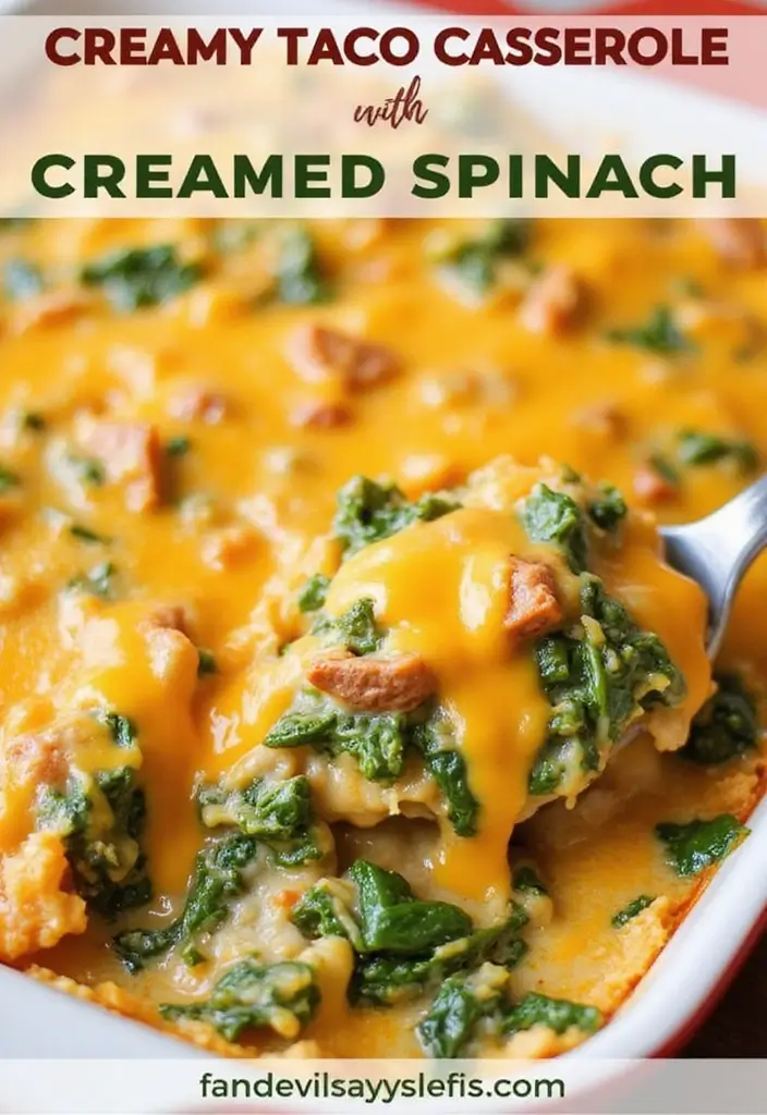 25 Keto Taco Casserole Recipes That Taste Incredible 155 25 Keto Taco Casserole Recipes That Taste Incredible - 23. Taco Casserole with Creamed Spinach