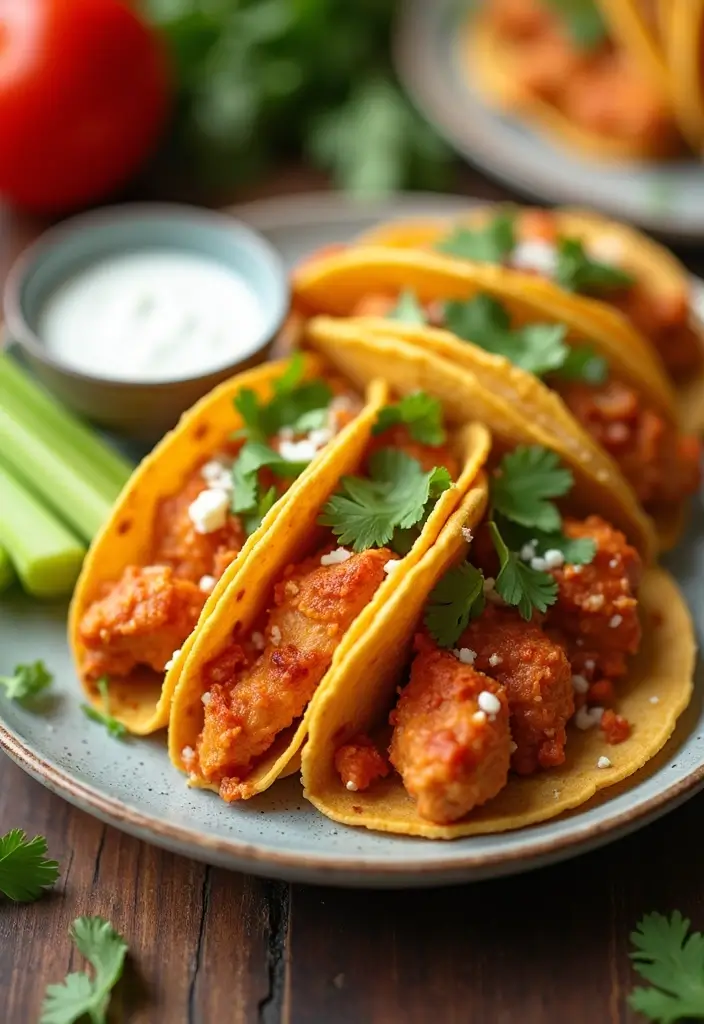25 Recipes Using Soft Taco Shells for Quick Meals 102 25 Recipes Using Soft Taco Shells for Quick Meals - 16. Buffalo Chicken Tacos
