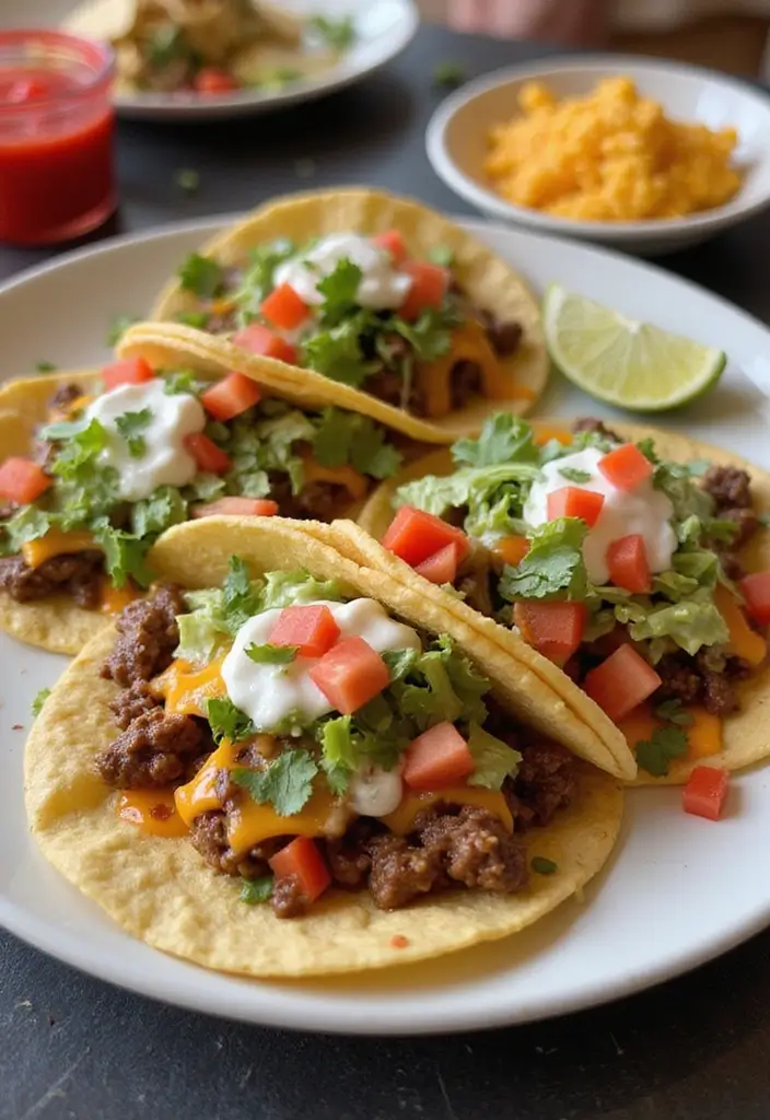 25 Recipes Using Soft Taco Shells for Quick Meals 8 25 Recipes Using Soft Taco Shells for Quick Meals - 2. Beef and Cheese Tacos