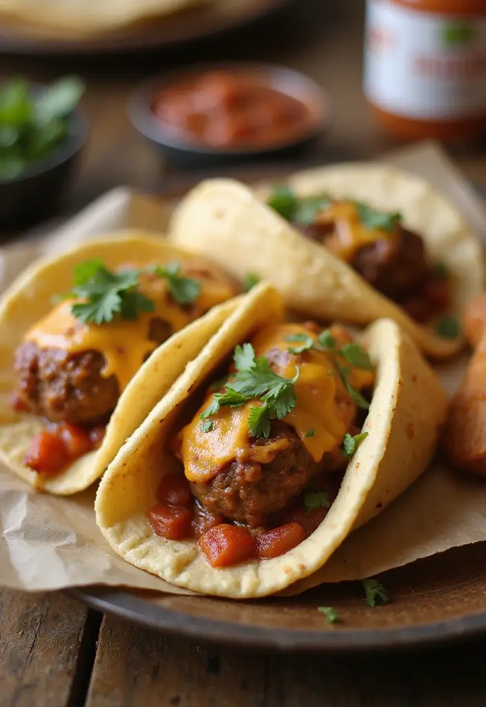 25 Recipes Using Soft Taco Shells for Quick Meals 135 25 Recipes Using Soft Taco Shells for Quick Meals - 21. Meatball Tacos