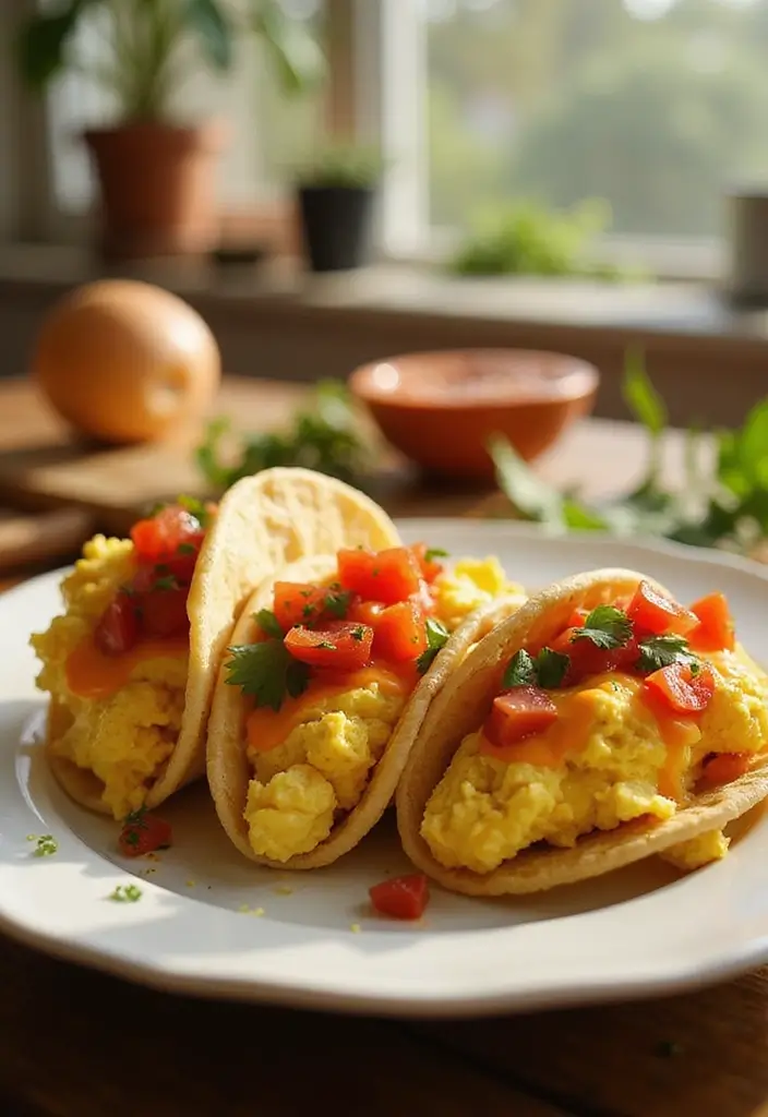 25 Recipes Using Soft Taco Shells for Quick Meals 36 25 Recipes Using Soft Taco Shells for Quick Meals - 6. Breakfast Tacos with Scrambled Eggs
