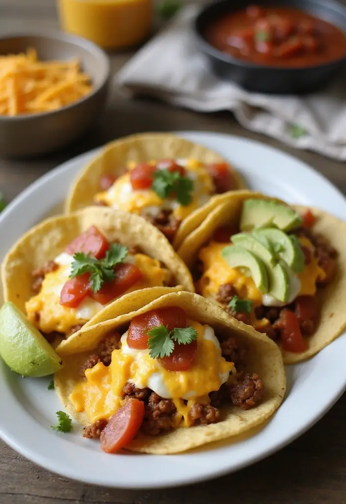 25 Taco Cabana Copycat Recipes That Taste Authentic 43 25 Taco Cabana Copycat Recipes That Taste Authentic - 7. Breakfast Tacos with Eggs and Chorizo