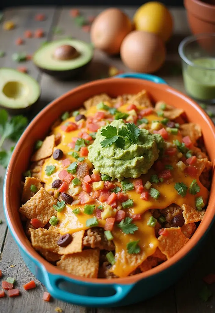 25 Taco Casserole Recipes with Tortillas for Layered Flavor 67 25 Taco Casserole Recipes with Tortillas for Layered Flavor - 11. Tex-Mex Loaded Nacho Taco Casserole