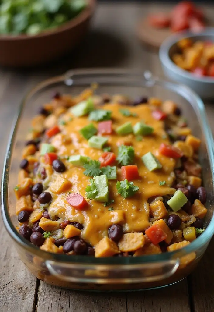 25 Taco Casserole Recipes with Tortillas for Layered Flavor 15 25 Taco Casserole Recipes with Tortillas for Layered Flavor - 3. Vegetarian Black Bean Taco Casserole