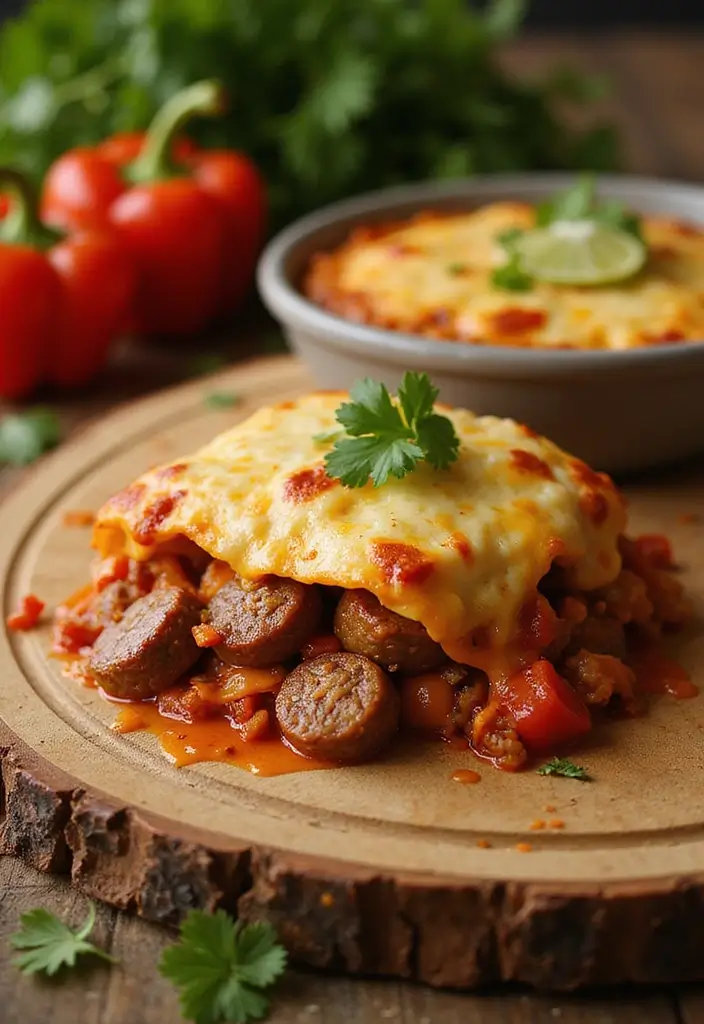 25 Taco Casserole Recipes with Tortillas for Layered Flavor 29 25 Taco Casserole Recipes with Tortillas for Layered Flavor - 5. Spicy Sausage and Pepper Taco Casserole