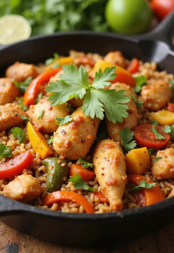 25 Taco Chicken and Rice Recipes That Make Dinner Simple 113 25 Taco Chicken and Rice Recipes That Make Dinner Simple - 17. Taco Chicken and Rice with Fajita Veggies