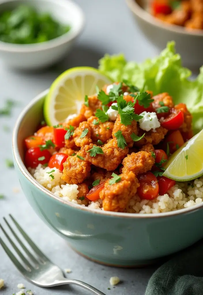 25 Taco Chicken and Rice Recipes That Make Dinner Simple 141 25 Taco Chicken and Rice Recipes That Make Dinner Simple - 21. Taco Chicken and Rice with Cauliflower Rice