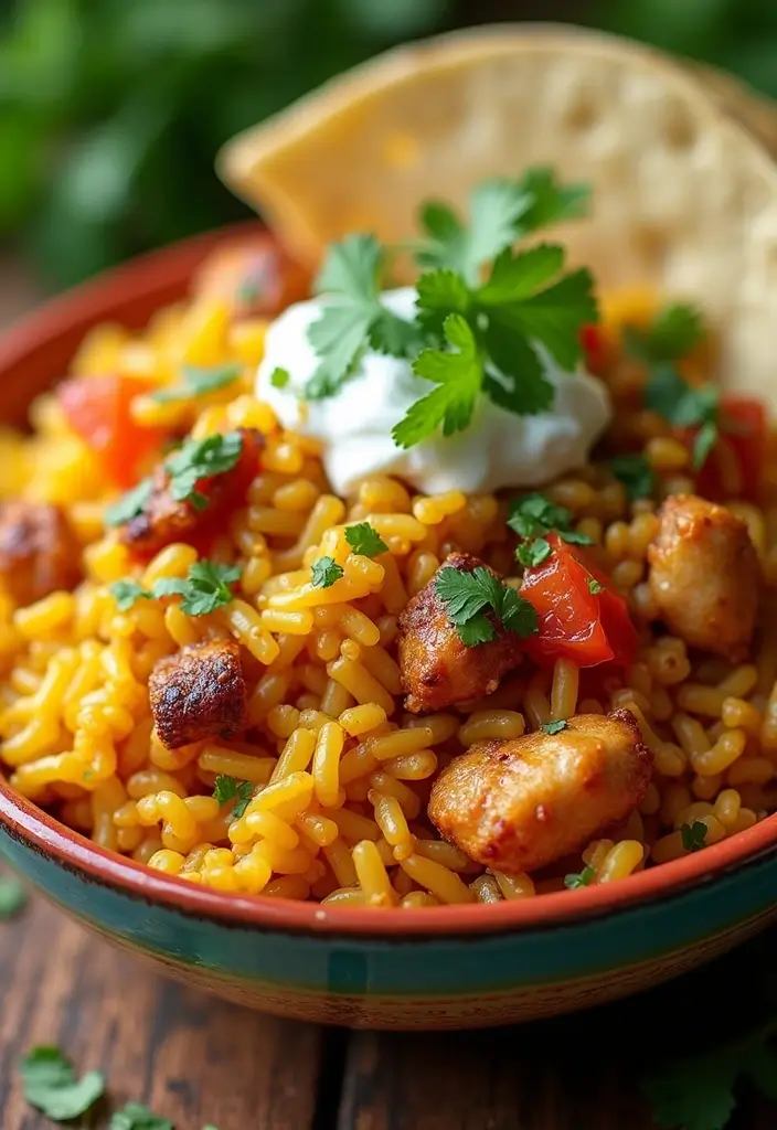 25 Taco Chicken and Rice Recipes That Make Dinner Simple 169 25 Taco Chicken and Rice Recipes That Make Dinner Simple - 25. Taco Chicken and Rice with Hints of Lime and Cilantro