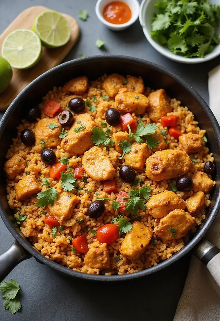 25 Taco Chicken and Rice Recipes That Make Dinner Simple 15 25 Taco Chicken and Rice Recipes That Make Dinner Simple - 3. One-Pot Taco Chicken and Spanish Rice