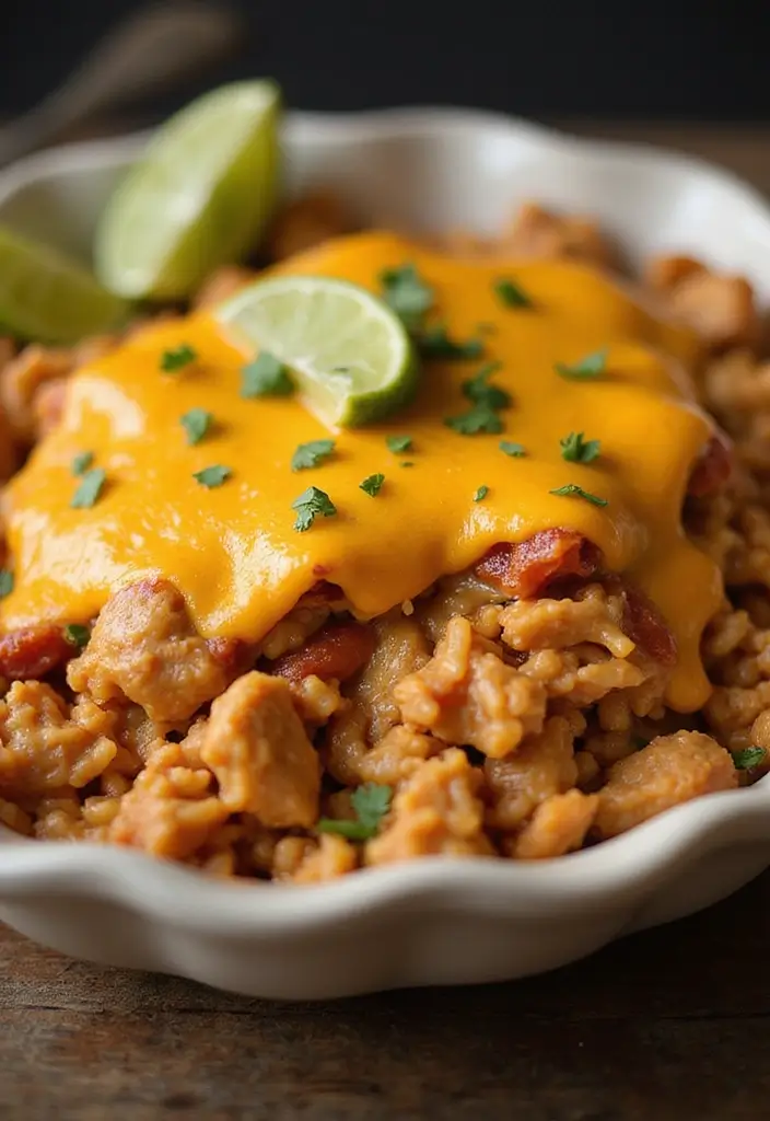 25 Taco Chicken and Rice Recipes That Make Dinner Simple 36 25 Taco Chicken and Rice Recipes That Make Dinner Simple - 6. Cheesy Taco Chicken and Rice Bake