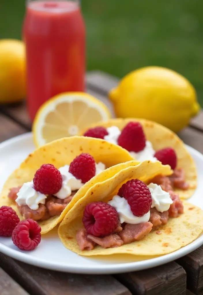 25 Taco Dessert Ideas and Easy Sweet Recipes to Try 85 25 Taco Dessert Ideas and Easy Sweet Recipes to Try - 13. Raspberry Lemonade Tacos
