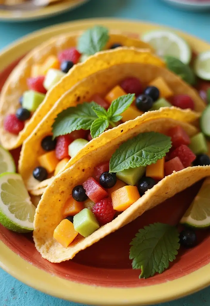 25 Taco Dessert Ideas and Easy Sweet Recipes to Try 106 25 Taco Dessert Ideas and Easy Sweet Recipes to Try - 16. Fruit Salad Tacos