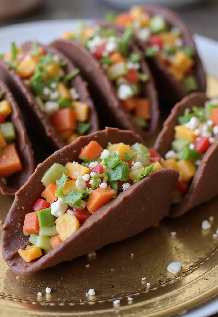 25 Taco Dessert Ideas and Easy Sweet Recipes to Try 134 25 Taco Dessert Ideas and Easy Sweet Recipes to Try - 20. Chocolate-Dipped Dessert Tacos