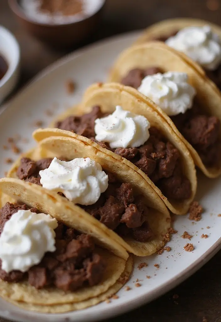 25 Taco Dessert Ideas and Easy Sweet Recipes to Try 169 25 Taco Dessert Ideas and Easy Sweet Recipes to Try - 25. Mocha Delight Tacos